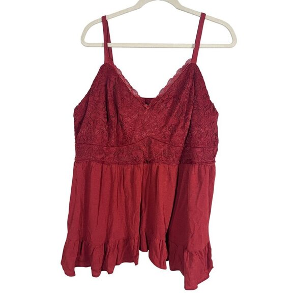 Torrid Top Women 2X Orange Babydoll Boho Hippie Indie Western Feminine Floral - Picture 1 of 12